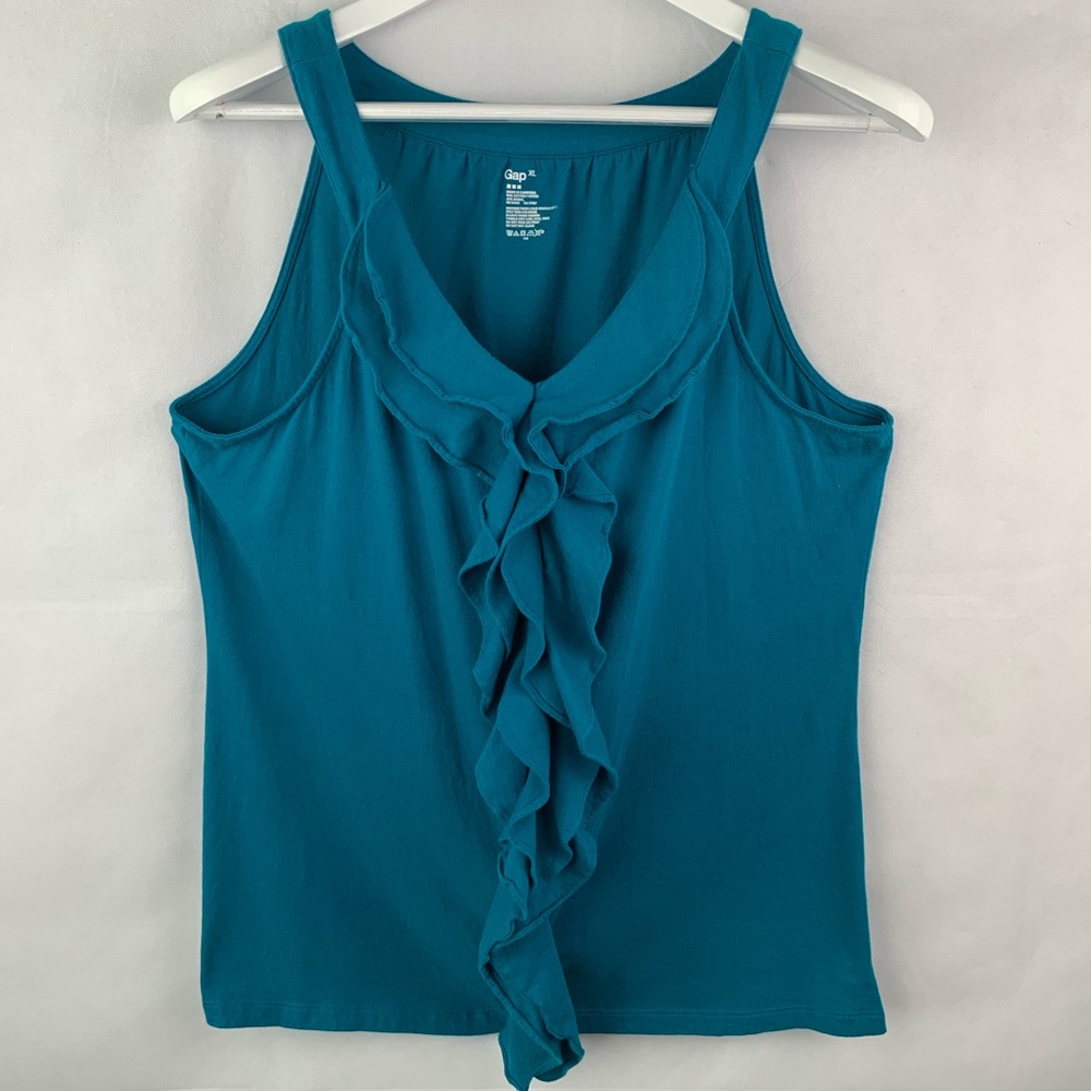GAP | Teal Ruffled Tank